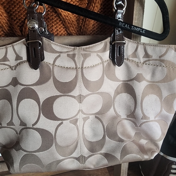 Coach print Purse Original Brown & Tan - Picture 3 of 5